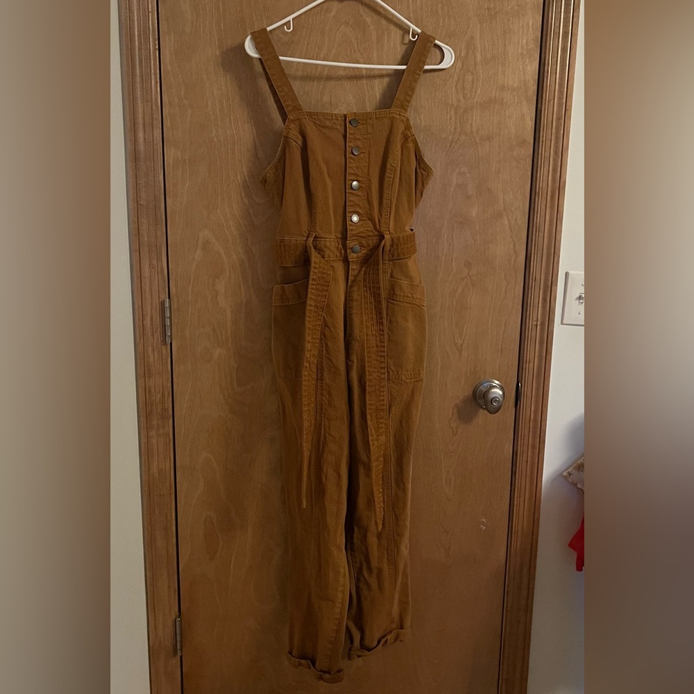 Universal Thread Brown Jumpsuit with Button Front - image 3